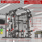 Power Cage,1600lbs Multi-Function Power Rack with Adjustable Cable Crossover System and More Training Attachment, Weight Cage for Home Gym