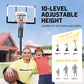 Aimking Basketball Hoop Outdoor 3.3-10FT 5s-Rapid-Adjustable, 40/44 inch Shatterproof Backboard & Enlarged Base, Portable Basketball Hoop & Goal for Kids/Adults/Families in Poolside/Backyard/Indoor