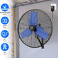 Pro 9500 CFM 24" Outdoor IP44 Waterproof Wall Mount Fan, 3-Speed Oscillating Metal Fans with Enclosure Motor, Heavy Duty Wall Fan for Patio, Warehouse, Garage, and Jobsite