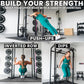 Synergee Dip Station Set of 2 Dip Bar Attachments for Power Racks. Compatible with 2x2 Tube Racks with 1" Holes. Max Capacity 350lbs.