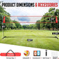 Volleyball Net, 12ft/20ft Training Set Height Adjustable, Portable Freestanding Practice for Hitting or Serving Drills, Pop up With Carry Bag for Backyard or Outdoor
