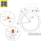 Ibera PakRak Touring Bicycle Seatpost/Disc/Non/Disc Rack and Quick Release Bag