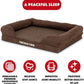 The Dog’s Bed Orthopedic Dog Bed Medium Brown Plush 25.5x20, Premium Memory Foam, Pain Relief: Arthritis, Hip & Elbow Dysplasia, Post Surgery, Lameness, Veterinary Approved, Waterproof Washable Cover