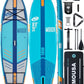 MOUSA 10‘8/11'×35" Extra Wide Inflatable Stand Up Paddle Board, Stable Paddleboard SUP for 2 People/Family, Anti-Slip Full EVA Deck, 3 Handles, 100L Backpack, All-Round Sup Board, Big Fin