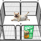 FXW Rollick Unleashed Dog Playpen for Indoor, Yard, RV Camping, 24 inch 8 Panels for Small and Puppy Dogs, Black│Patented