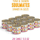 Weruva BFF Minced Natural Wet Cat Food, Tuna and Salmon Soulmates in Gelee, 5.5oz Can, Pack of 24