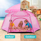 Alvantor Pop Up Playpen- 7'x7'x44”Baby Playpens Large Kids Play Tent Portable and Foldable Playpen Indoor/Outdoor Play Yard with Protective Mesh, UV SPF 50+ Sunshade, and Soft Foam Floor, Pink
