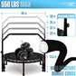Jumpzylla Fitness Trampoline 40" or 48" | Foldable Mini Rebounder Trampoline for Adults with Bar | Durable, Quiet, Low-Impact Exercise Equipment for Indoor and Home Workouts (550 LBS Capacity)
