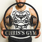 Custom Metal Gym Sign for Workout Room, Motivational Home Fitness Powerlifting Garage Center Decor, Personalized Wall Art Gift for Women, Men, Dad, Papa, Grandpa, Mother, Sister, Girls, Modern Design