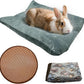 Hamiledyi 3PCS Rabbit Bed Mat 15.7x14 Inch Bunny Bed Soft Snuggle Pad Pillow Machine Washable Joint Support Guinea Pig Squirrel Hedgehog Ferret Kitten (Gray)