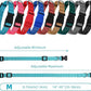 9 Pieces Adjustable Dog Collar for Animal, Soft Nylon Pets Puppy Collar with Quick Release Buckle Holder Bulk for Dogs Walking Running Training(Medium,Retro Colors)