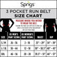 3 Pocket Adjustable Running Belt Waist Pack, Fanny Pack For Working Out With Sweat Resistant Backing, Holds All iPhone Models (Tie Dye/Black, Small/Medium)
