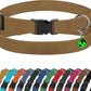 Breakaway Cat Collar Leather with Removable Bell - 13 Colors Available - Soft Adjustable Girl Boy Safety Lightweight Pet Kitten Collars Pink Brown Blue Green Red Orange Black (Brown)