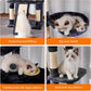 Heybly Tall Cat Tree, 78-inch Multi-Level Cat Tower for Indoor Cats, 2 Widened Plush Perches Cat Condo with Scratching Board and Big Caves, Smoky Gray HCT033G