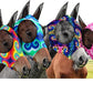 Frienda 4 Pieces Horse Fly Masks with Ears Face Covering UV Protection from Insect Pests Elasticity Smooth Comfortable Mesh Horse Mask Accessories(Tie-dye,Medium)