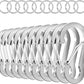 sprookber 3.2 Inch Aluminum Carabiner Clips D Ring, Caribeaner Spring Snap Hook with Keychain for Camping, Hiking, Gym & Outdoor Gear, Set of 10