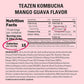 TEAZEN Mango Guava Kombucha Tea, Hydration Drink Mix, Sugar Free, Live Probiotics & Prebiotics, 10 Sticks, 1.76oz