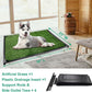 Dog Grass Pad with Tray, 35" X 23" Large Indoor/Outdoor Potty Training Pad, Durable Leak-Proof Tray and Reusable Puppy Grass Pads, Easy Clean Portable Pet Relief System for Small to Medium Dogs