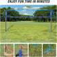 Outdoor Volleyball Badminton Combo Set with Net, Anti-Sagging Design, 4 Badminton Rackets, 3 Birdies and PU Volleyball for Backyard Lawn Beach