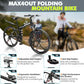 26 Inch Folding Mountain Bike, 21 Speed Full Suspension Bicycle with High-Carbon Steel, Dual Disc Brake Non-Slip Quick Release tire Folding Bicycle for Adults/Men/Women
