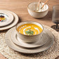 GBHOME Ceramic Dinnerware Sets,12 pcs Embossed Elegant Stoneware Plates and Bowls Sets, Housewarming Wedding Gift | Dishwasher & Microwave Safe | Dishes Set Service for 4