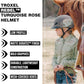 Troxel Rebel Turquoise Rose Helmet