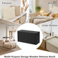 UEV Black Storage Bench Set of 2, 39.4" Fluted Wood Storage Trunk with 2 Safety Hinges, Sturdy Storage Chest, Storage Bench for Bedroom,Entryway, Living Room