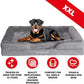 The Dog’s Bed, Orthopedic Standard Foam Waterproof Dog Bed with Standard Support, XXL Silver Grey Plush, Waterproof, Supportive Dog Bed with Replaceable Covers, Veterinary Approved