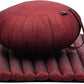 Leewadee Meditation Cushion Set – 1 Round Zafu Meditation Pillow and 1 Square Roll-Up Zabuton Meditation Mat, Pillows Bundle Filled with Kapok
