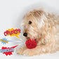 Puppy and Small Breed Snuffle Interactive Foraging Dog Puzzle Ball Toy Red with Crinkle