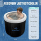 Large Round Professional Ice Bath Tub-105 Gallon Inflatable Cold Plunge- Portable Lightweight Easy to Set Up for Full Cold Water Immersion, Faster Recovery (Black, Round Bath(32x32x30)