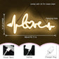 Love Neon Signs LED Heartbeat Shape Night Lights Sign for Wall Decor USB Power Swith Light up Sign for Man Cave Home Room Christmas Club Valentines' Day 5v (18.11"X7.87")