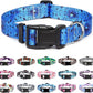 Mercano Adjustable Dog Collar - Special Design Patterns, Soft Nylon Comfortable Durable Pet Collar for Small Medium Large Dogs (S, Blue Ocean)
