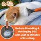 GoPets 2-Sided Dematting & Deshedding Comb for Dogs & Cats, Versatile Undercoat Detangler Brush for Shedding, Matted Hair & Fur Remover Tool, Stress-Free Pet Grooming Rake with Ergonomic Handle