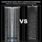 High Pressure Rain Shower Head: Upgrade Shower Heads with Handheld Spray Combo with Fixed Showerhead and 10 Sprays Handheld Shower Head, Detachable Showerheads Built-in Magnetic Docking and Power Jets