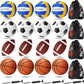Jenaai Sport Balls Set Official Size Basketball Football Volleyball Soccer Ball with Equipment Bags and Pumps Kit for Kid Youth Adult Indoor Outdoor Operation Christmas