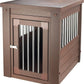 New Age Pet ECOFLEX Dog Crate End Table - Furniture-Style Pet Crate for Crate Trained Dogs - Stainless Steel Tubing & a Latched Closure - 10 Year Manufacturer's Warranty