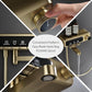 10" Square Rainfall Bathtub and Shower Trim Systems with Rotating Handheld Sprayer, Foldable Tub Spout, Wall-Mounted, Solid Brass Valve with Shampoo Platform- Brushed Gold (Square, Brushed Gold)