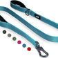 TwoEar 5FT 1IN Strong Blue Dog Leash with 2 Padded Handles, Traffic Handle Extra Control, Comfortable Soft Dual Handle, Auto Lock Hook, Reflective Walking Lead for Small Medium and Large Dogs