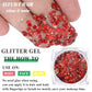 Body Glitter Face Glitter, Hair Glitter for Kids, 12 Shapes Fine Chunky Glitter Gel for Women Girls Makeup Sparkles Party Mermaid Sequins Rave Accessories Singer Concerts Festival (Red Scheme)
