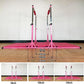 Gymnastics Double Horizontal Bars 3Play Parallel Bars Uneven Bars Gymnastics Training Kip Bar with 304 Stainless Steel Regulating Arms & Fiberglass Rail for Indoor Outdoor Home Club Use
