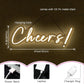 Cheers Neon Sign for Wall Decor LED Neon Cheers Light Sign USB Powered Wall Neon Light up Sign for Party Wall Décor Party Light Home Room Christmas Club Bistro Decor 5v (Warm White)