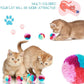 1.2 in Colorful Cat Pom Pom Ball Toys, 20 Pcs Rainbow Cat Toy Balls Soft Plush Cat Ball Interactive Training Ball for Indoor Cats & Kittens