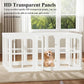 Clear Acrylic Dog Playpen with Door, for Puppy Cat Rabbit Transparent Pet Pen, Dog Playpen Indoor, Dog Fence, Easy Assemble & Cleaning Dog Pen for Small & Medium Dogs (23.6“ Height, 10PCS)