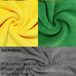 2 Pack Dog Towels Super Absorbent Pet Bath Towel Microfiber Dog Drying Towel for Small Dogs and Cats, Machine Washable, 11.8Inch x 23.6Inch, Yellow-Grey & Green-Grey