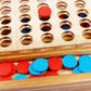 Glintoper Shut The Box & 4 in a Row Tables Game Set, Classic Wood Dice Game with Numbers & Line Up 4 Game for Kids Family, Living Room Rustic Coffee Table Decor, Travel Game Strategy Board Games