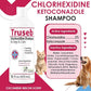 Truseb Topical Ketoconazole and Chlorhexidine Shampoo for Dogs, Cats & Horses with Aloe Vera and Conditioner(USA) (Ketoconazole & Chlorhexidine Shampoo, 16 oz)