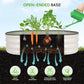 Galvanized Raised Garden Bed Outdoor - 4×2×1ft Planter Raised Beds for Gardening | Oval Metal Garden Planter Box with Safety Edging and Gloves for Vegetables Fruits and Flowers - White