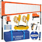 Outdoor Professional Volleyball Net Set for Backyard Beach with Heavy Duty Adjustable Aluminum Poles, Upgraded Anti-sag Net, PU Volleyball and Pump, Boundary Line, Large Carry Bag