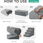 Made4Pets Dog Steps for Bed, Extra Wide Dog Stairs for High Bed Couch Sofa, 35D Foam Pet Steps for Small Dogs and Cats, Non-Slip Bottom Pet Stairs, Grey, 4 Steps